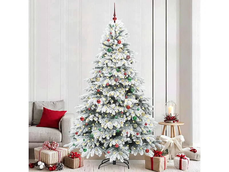 Sapin de Noël artificiel avec 300 LED Vert 240 cm PE et PVC