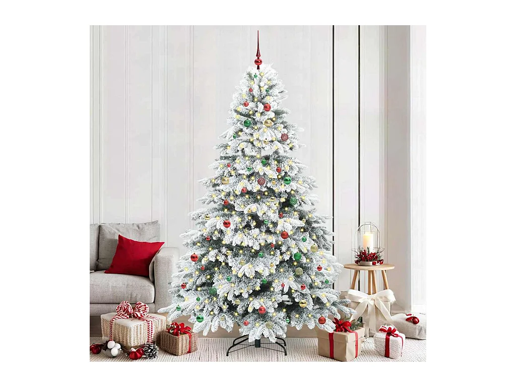 Sapin de Noël artificiel avec 300 LED Vert 240 cm PE et PVC