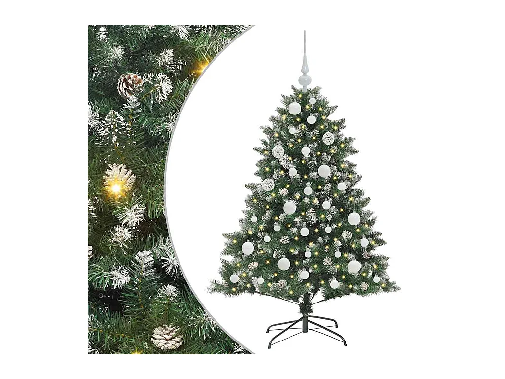 Sapin de Noël artificiel avec 150 LED Vert 85 x 85 x 120 cm