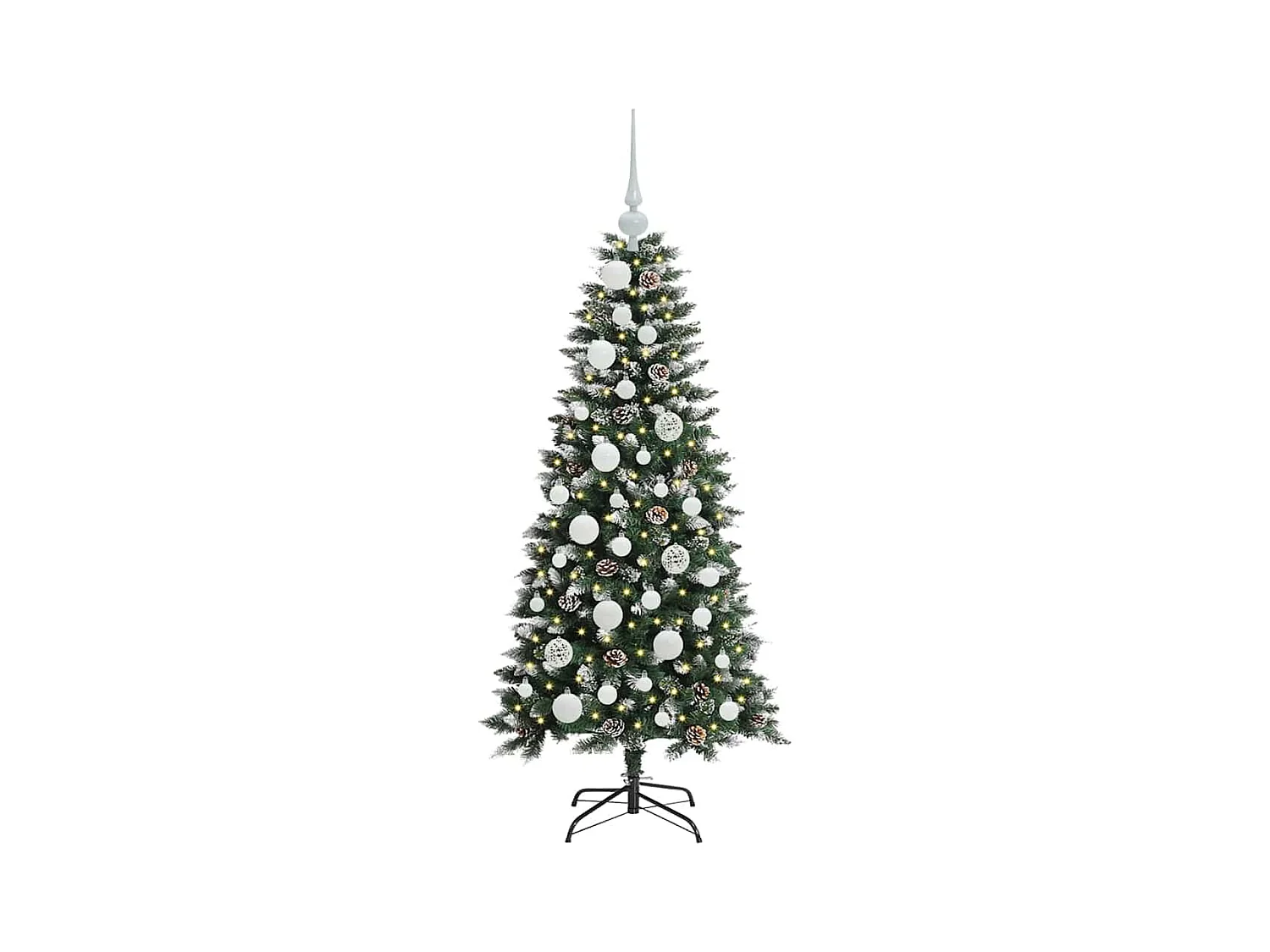 Sapin de Noël artificiel avec 150 LED Vert 55 x 55 x 120 cm