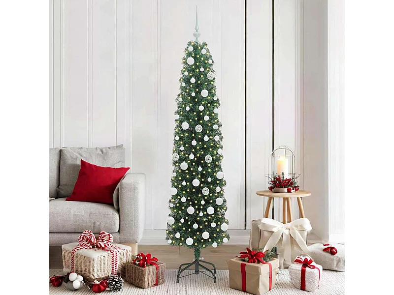 Sapin de Noël artificiel Vert 180 cm PVC et acier et plastique