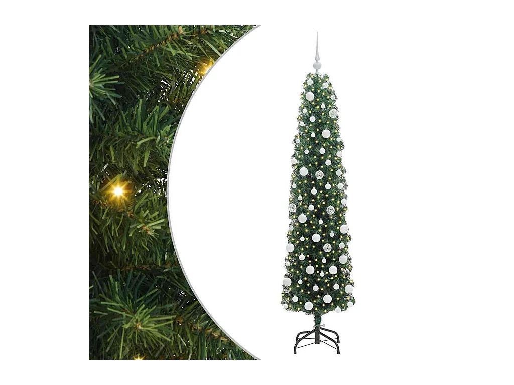 Sapin de Noël artificiel Vert 180 cm PVC et acier et plastique