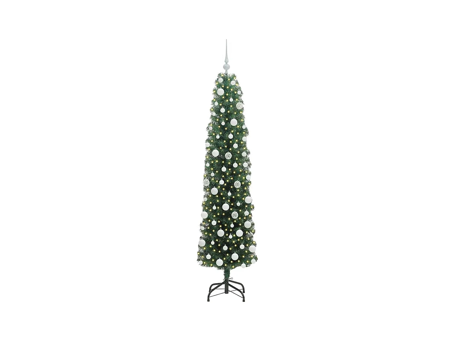 Sapin de Noël artificiel Vert 180 cm PVC et acier et plastique