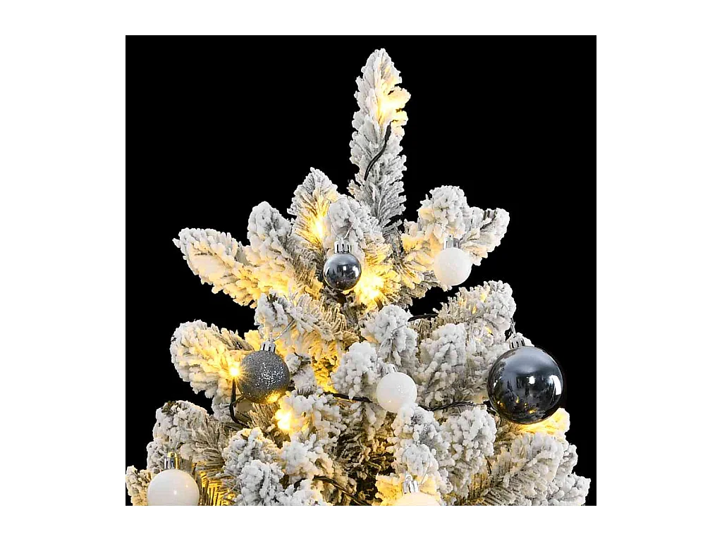 Sapin de Noël artificiel articulé 300 LED et boules 270 cm