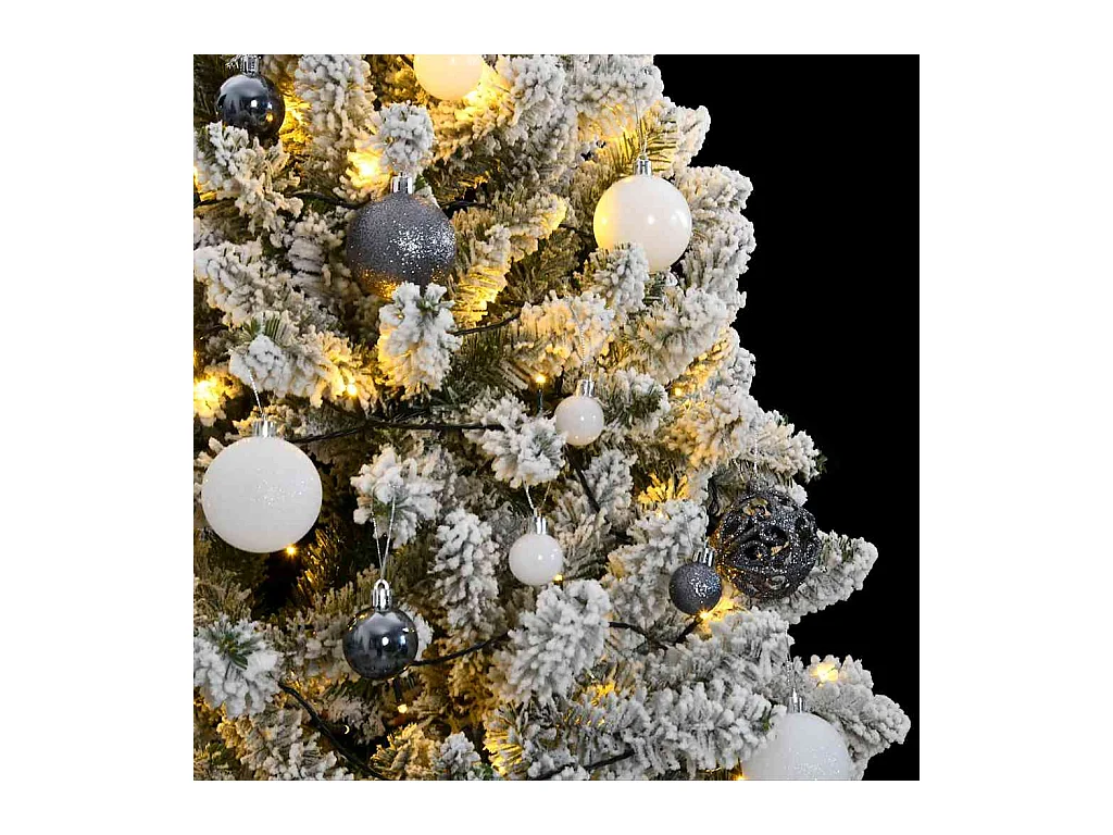 Sapin de Noël artificiel articulé 300 LED et boules 270 cm