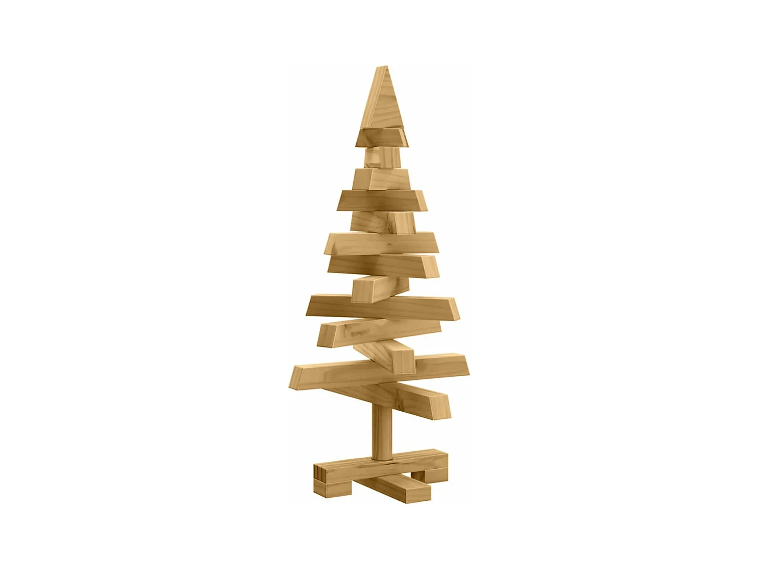 Arbres de Noël avec support Marron 60 cm Bois massif en pin