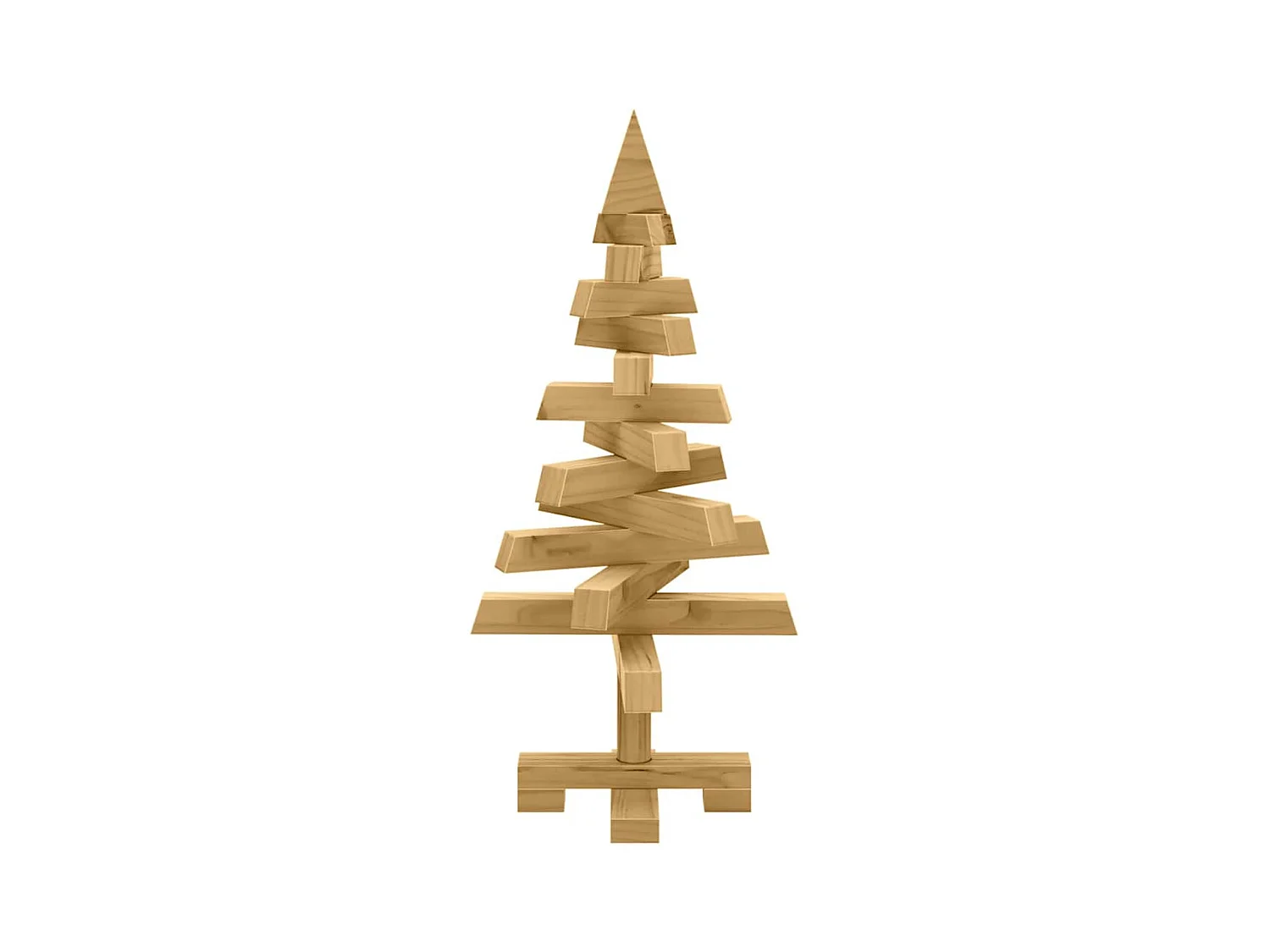 Arbres de Noël avec support Marron 60 cm Bois massif en pin