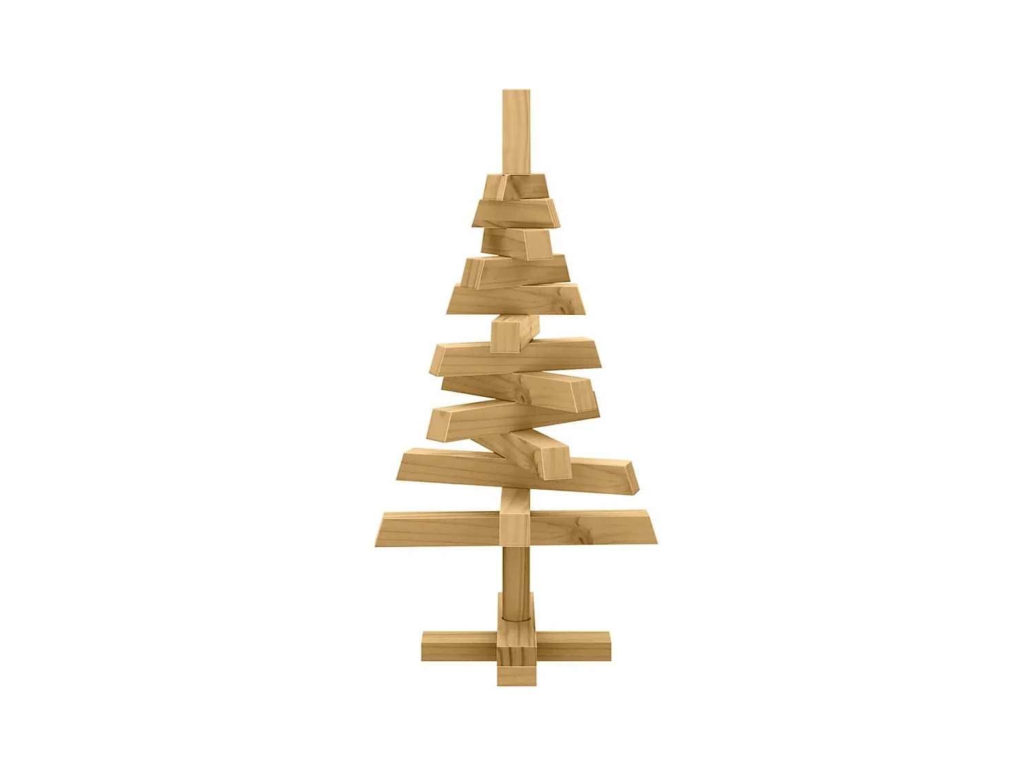 Arbres de Noël avec support Marron 60 cm Bois massif en pin
