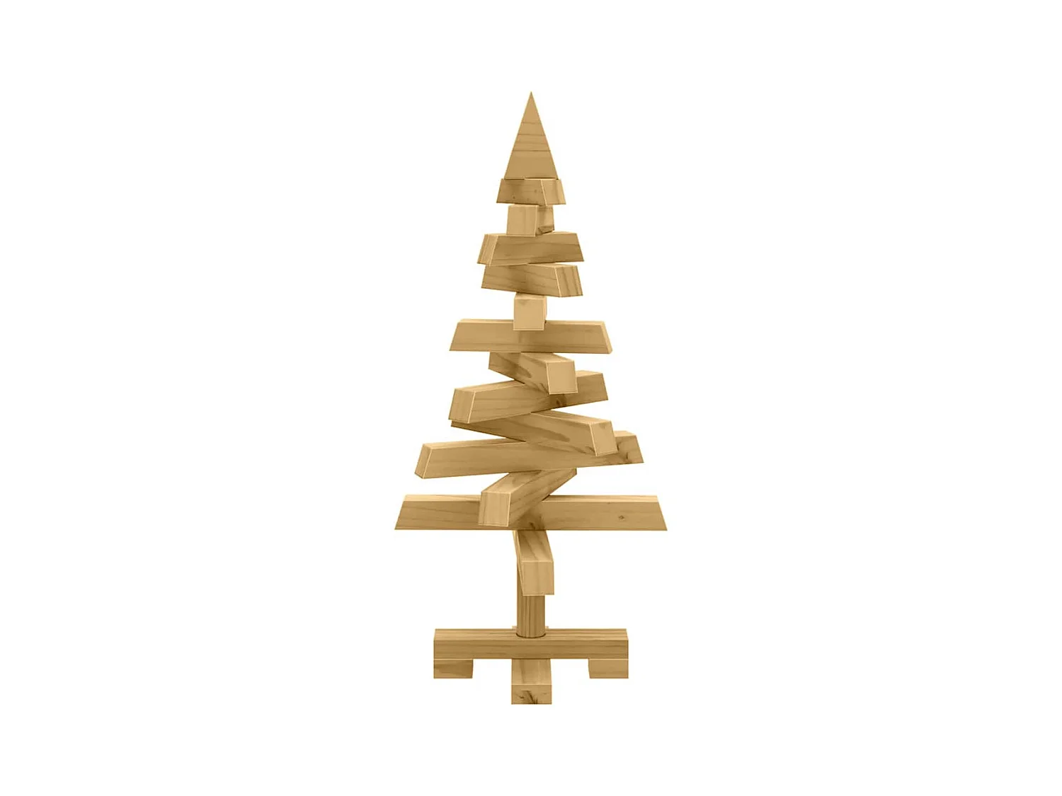 Arbres de Noël avec support Marron 60 cm Bois massif en pin