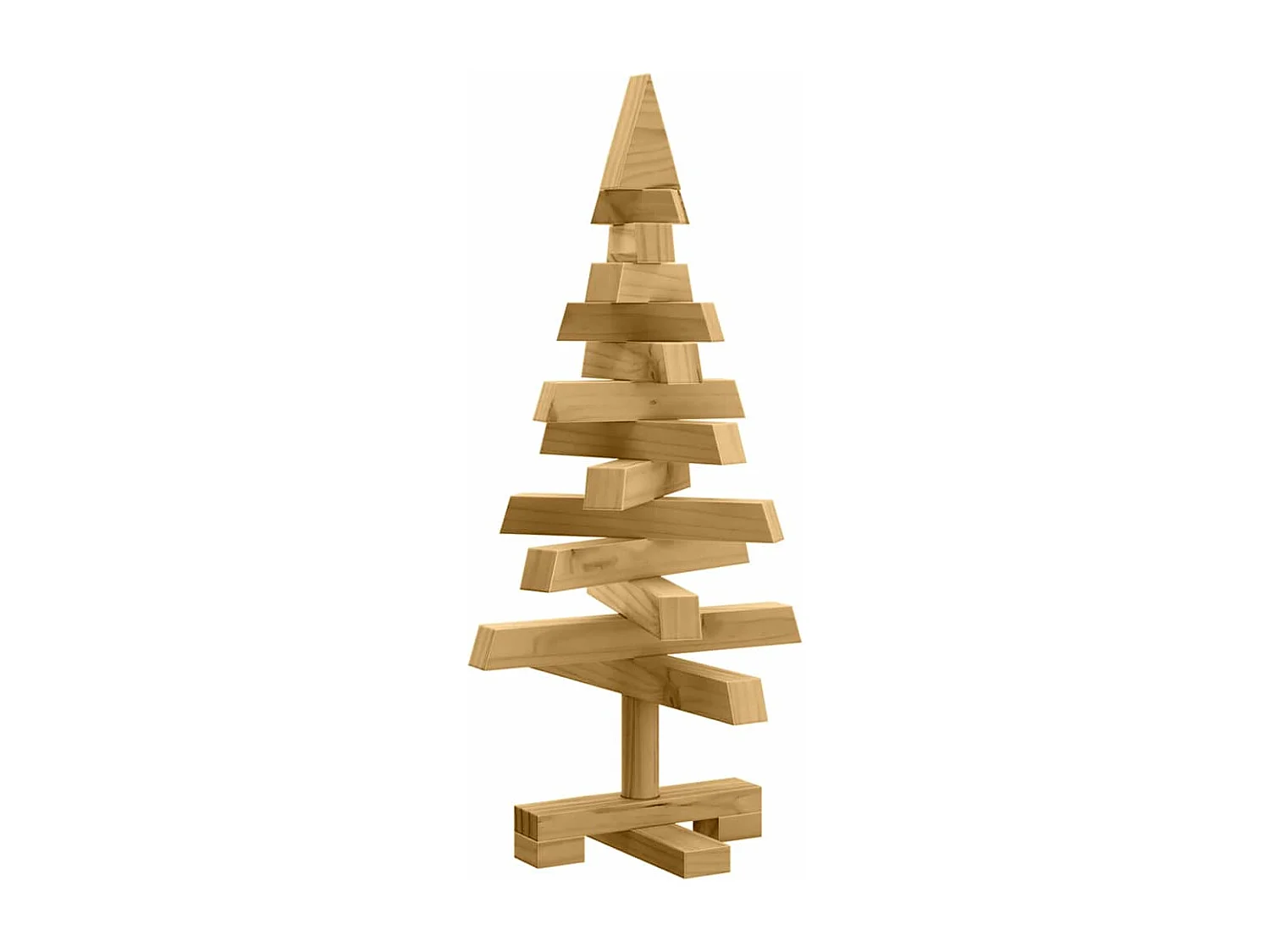 Arbres de Noël avec support Marron 60 cm Bois massif en pin