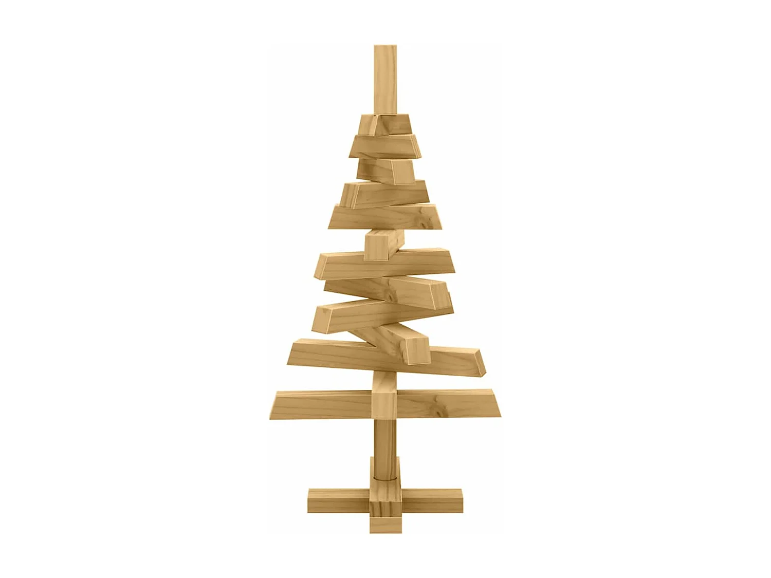 Arbres de Noël avec support Marron 60 cm Bois massif en pin