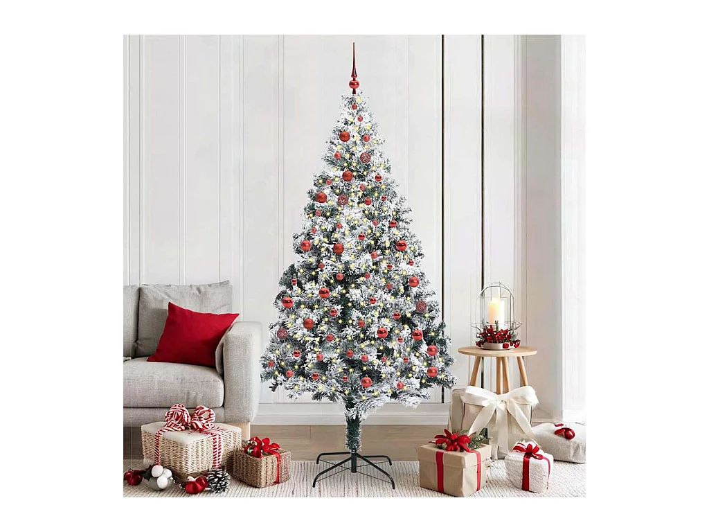Árbol de Navidad artificial Verde 210 cm PVC y Acero y Plástico