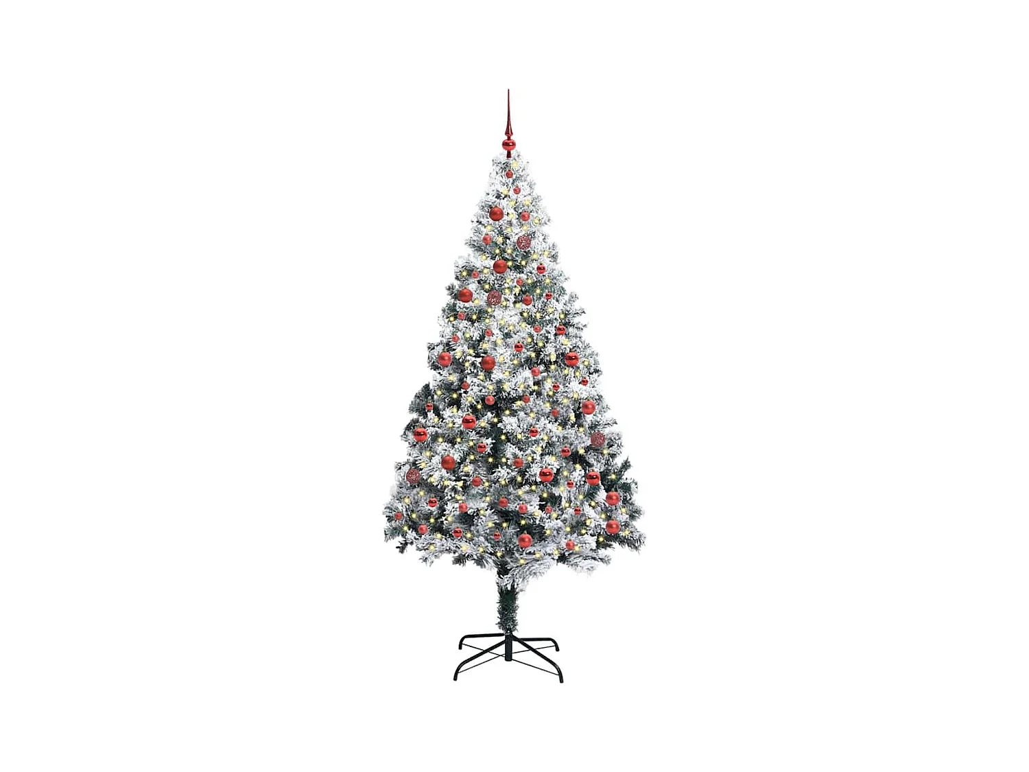 Árbol de Navidad artificial Verde 210 cm PVC y Acero y Plástico