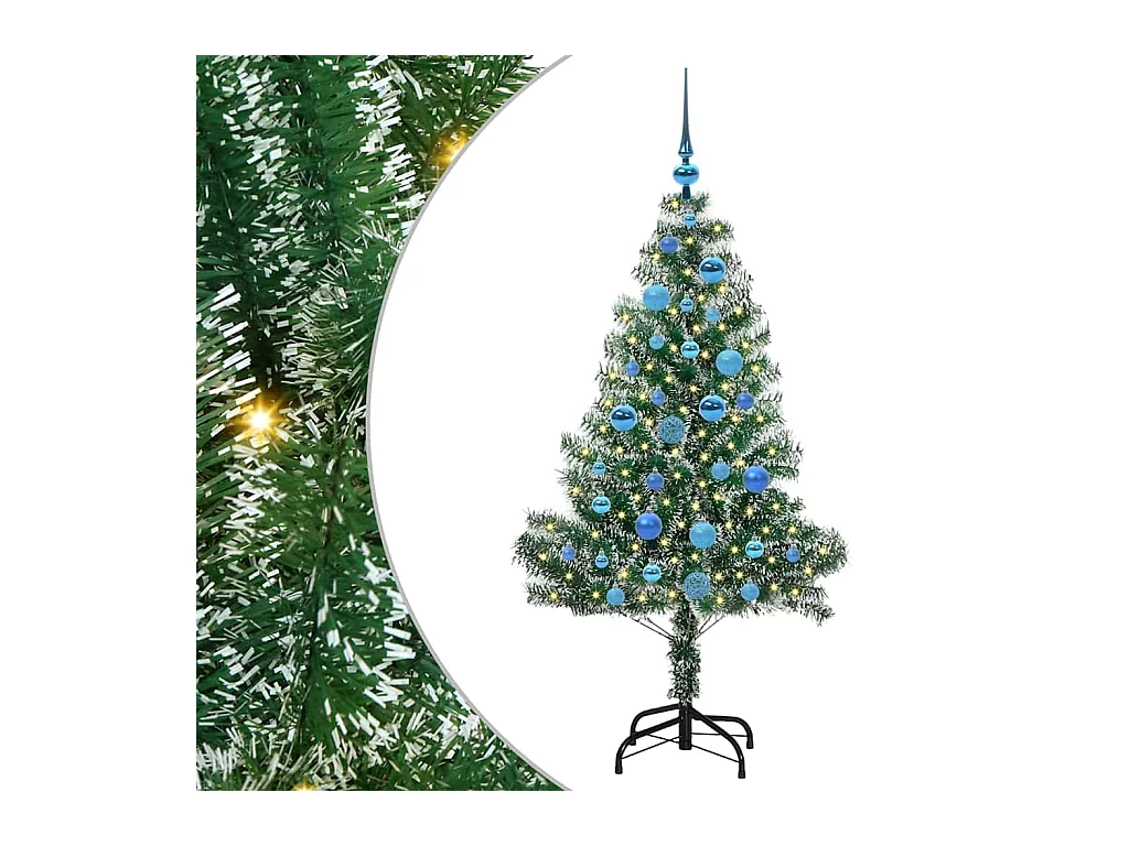 Arbre de Noël artificiel floconné de neige avec lumière LED