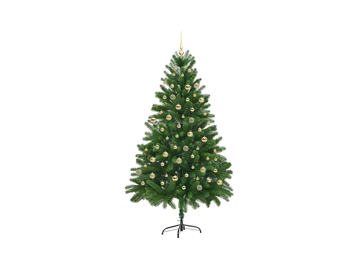 Árvore de Natal com 300 LEDs com suporte Verde 210 cm PE