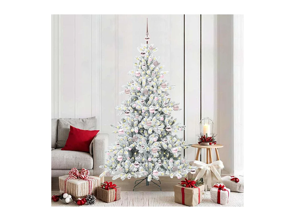 Kunstmatige Hinged Kerstboom met 300 LED 180 cm PVC