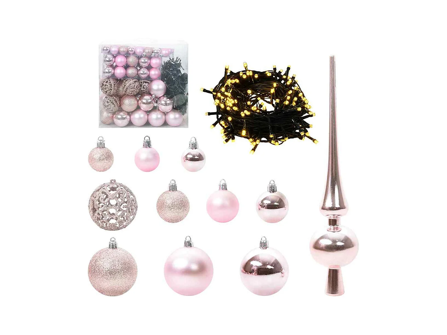 Kunstmatige Hinged Kerstboom met 300 LED 180 cm PVC