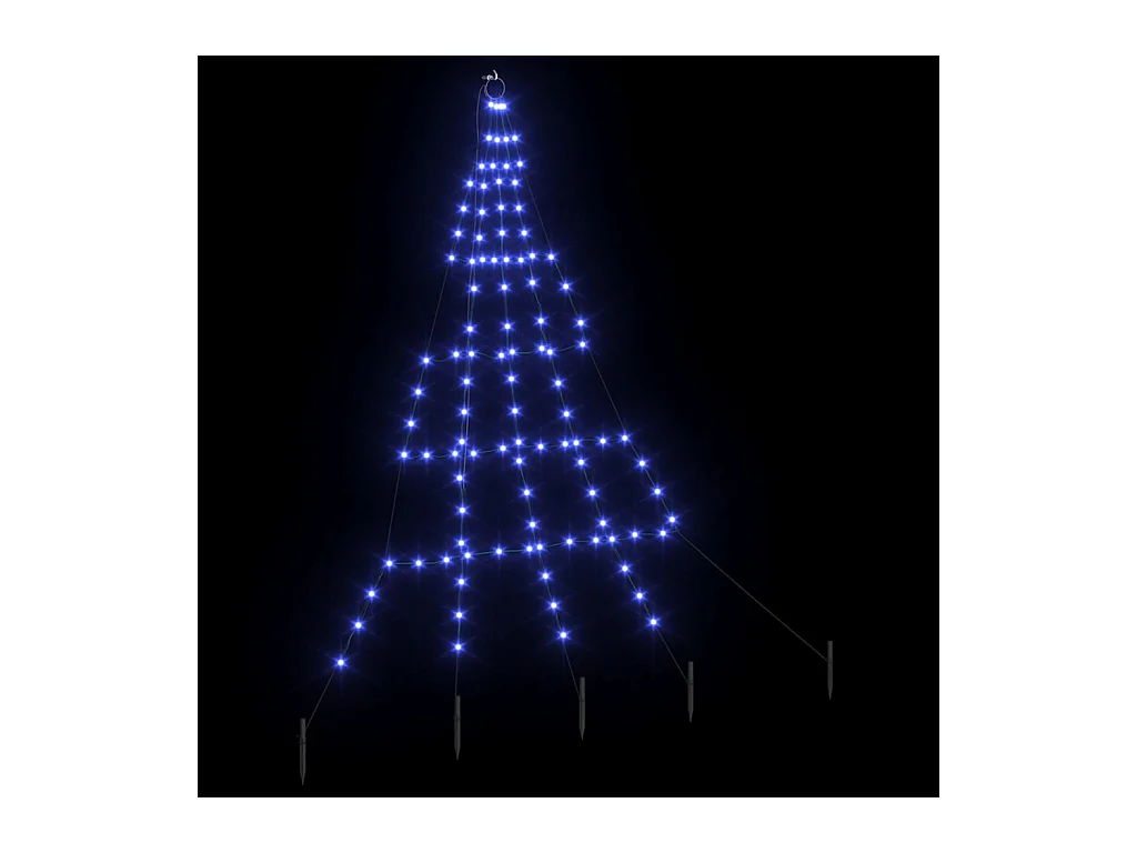 Árbol de Navidad LED con 112 LED Azul 182 cm Metal