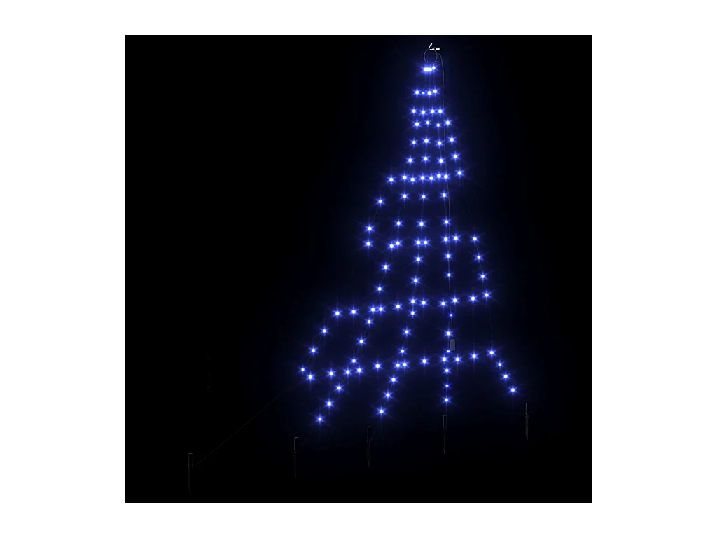 Árbol de Navidad LED con 112 LED Azul 182 cm Metal