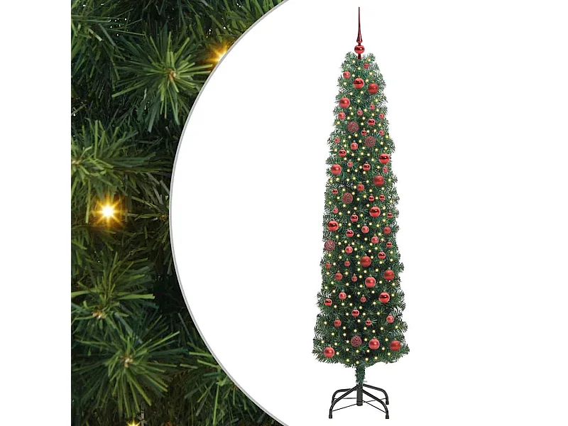 Árvore de Natal Artificial Verde 180 cm PVC e Aço e Plástico