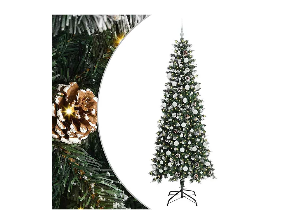 Árvore de Natal Artificial com 300 LEDs Verde 86 x 86 x 210 cm