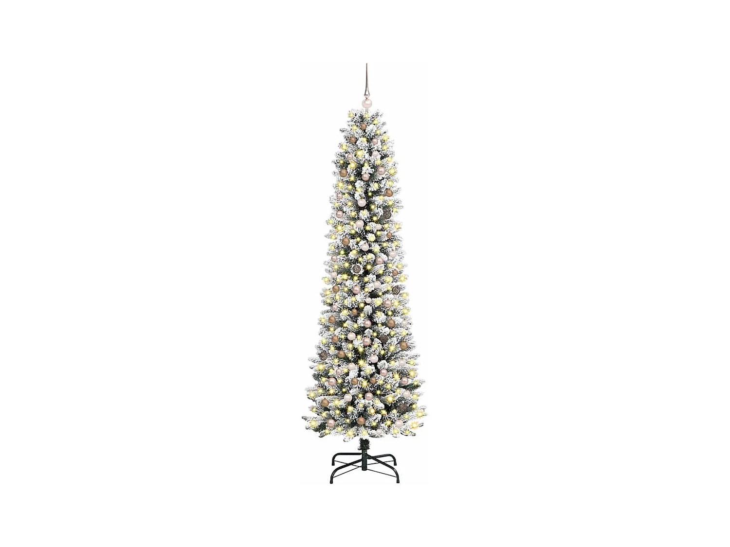 Sapin de Noël artificiel Blanc 240 cm PVC, métal et plastique
