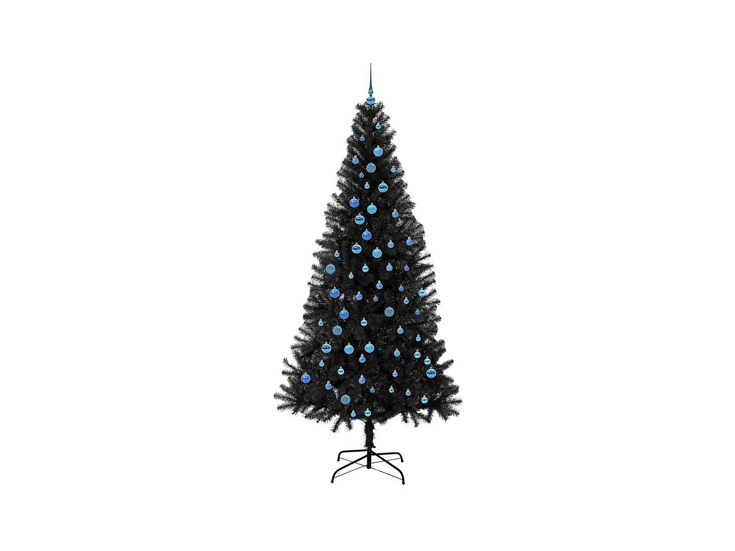Sapin de Noël avec 300 LED avec support Noir 240 cm PVC