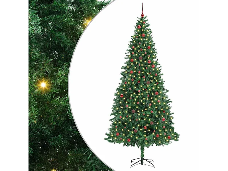 Árbol de Navidad artificial Verde 300 cm PVC y Metal y Plástico