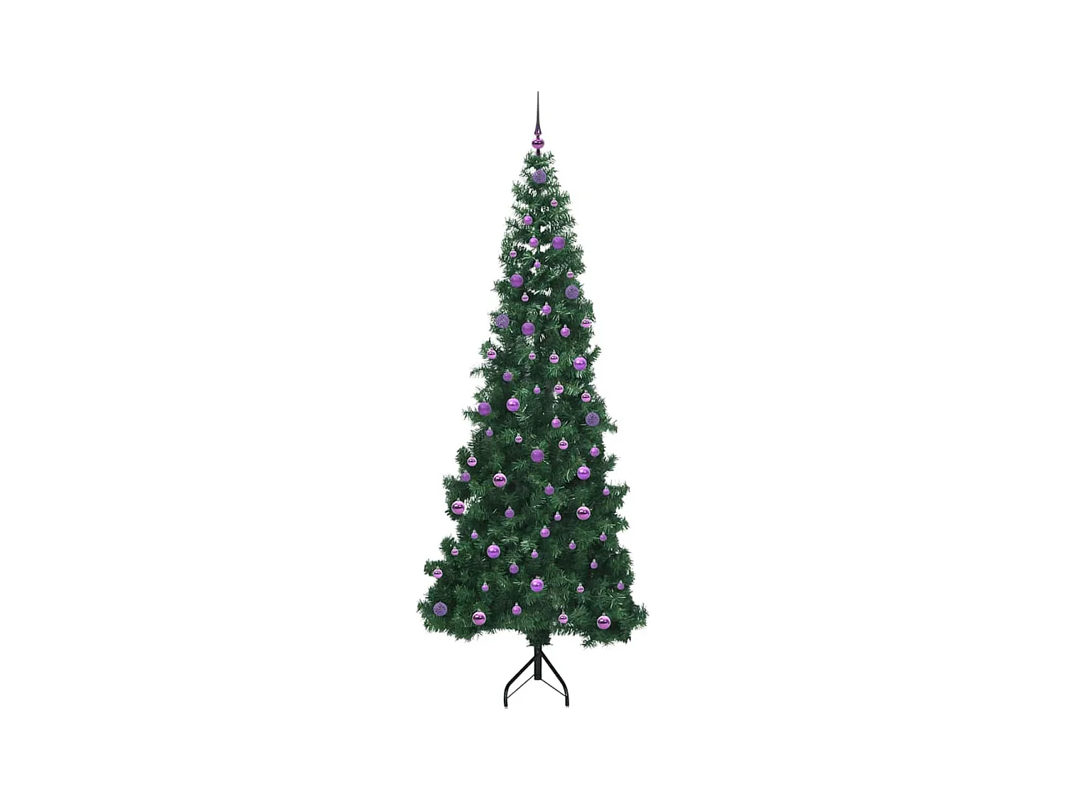 Arbre de Noël artificiel d'angle Vert 240 cm PVC et métal