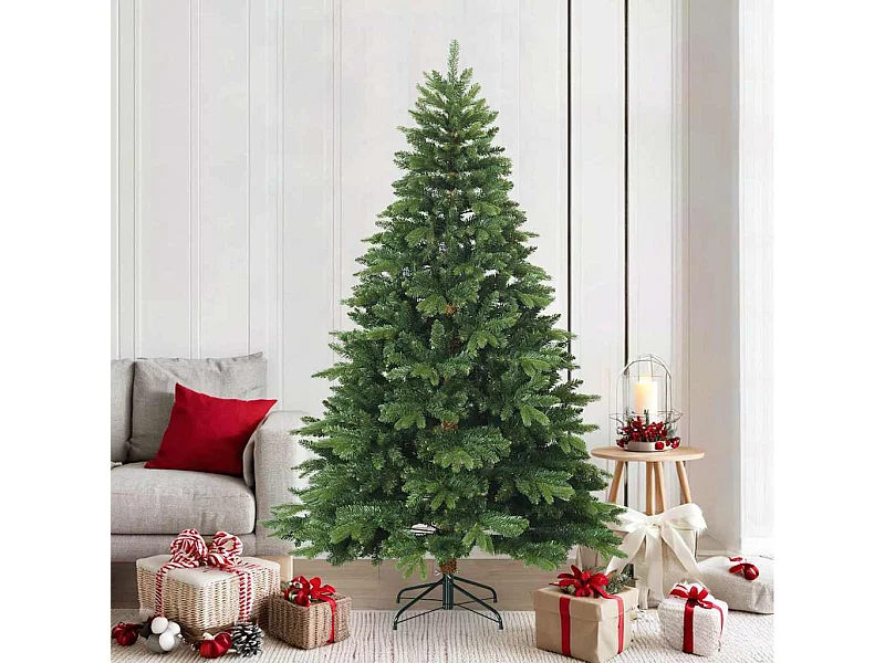 Árvore de Natal Articulada Artificial com suporte Verde 210 cm
