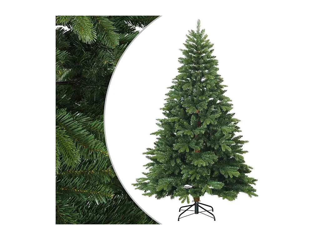 Árvore de Natal Articulada Artificial com suporte Verde 210 cm