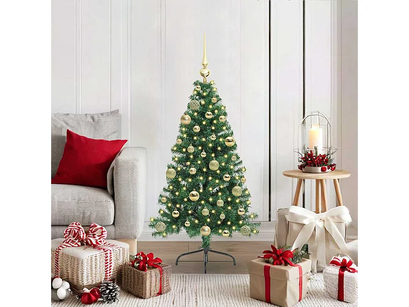 Árvore de Natal Artificial Pré-iluminada Verde 120 cm PVC