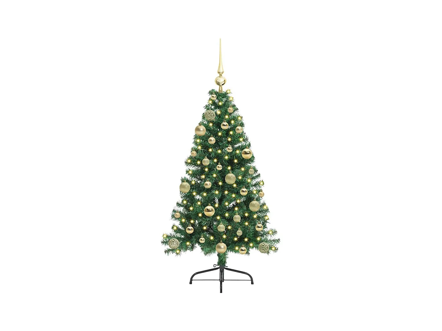 Árvore de Natal Artificial Pré-iluminada Verde 120 cm PVC