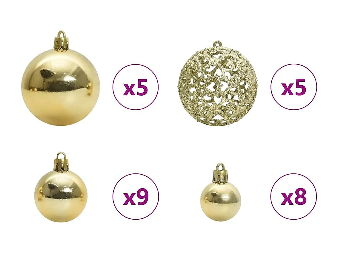 Sapin de Noël artificiel pré-éclairé Vert 120 cm PVC