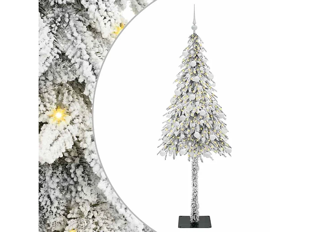Sapin de Noël avec 300 LED Blanc 180 cm PE et Acier