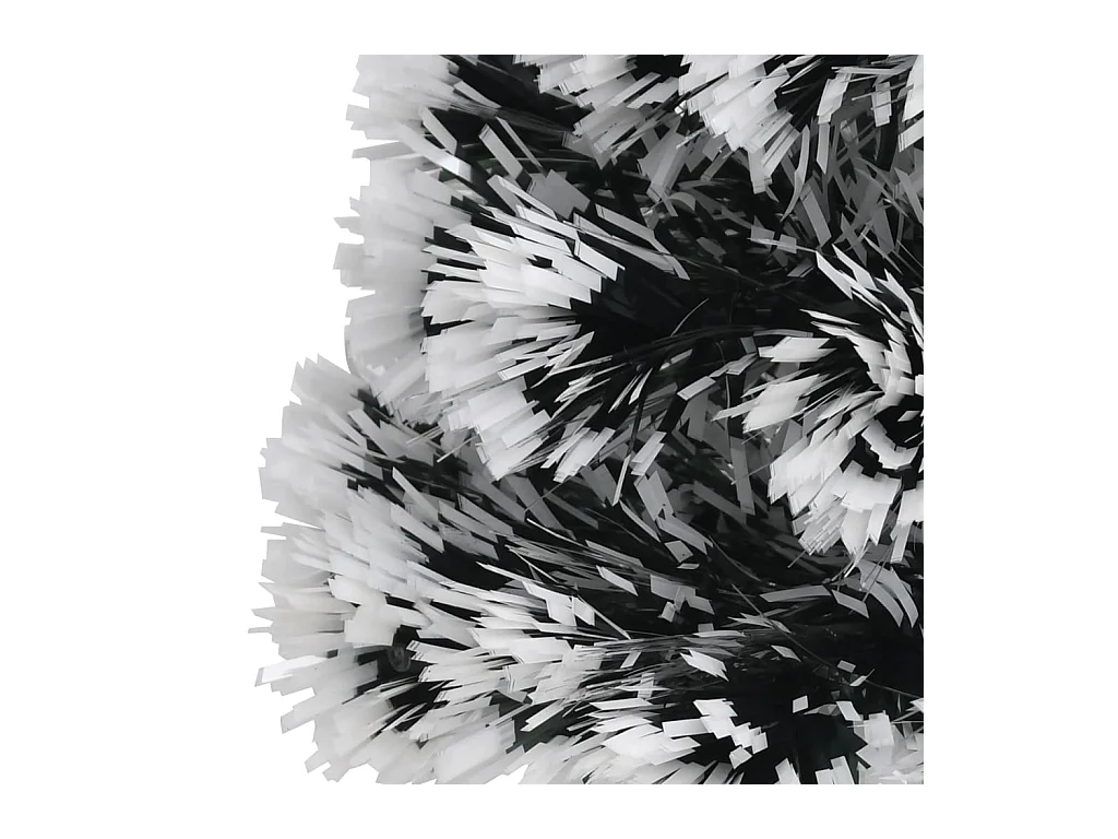 Kerstboom met LED 64 cm glasvezel groen en wit