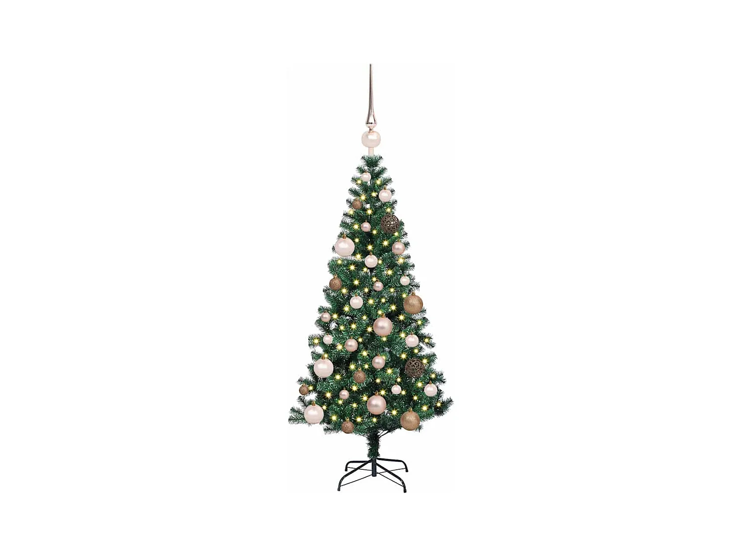 Árbol de Navidad Artificial Preiluminado Verde 120 cm