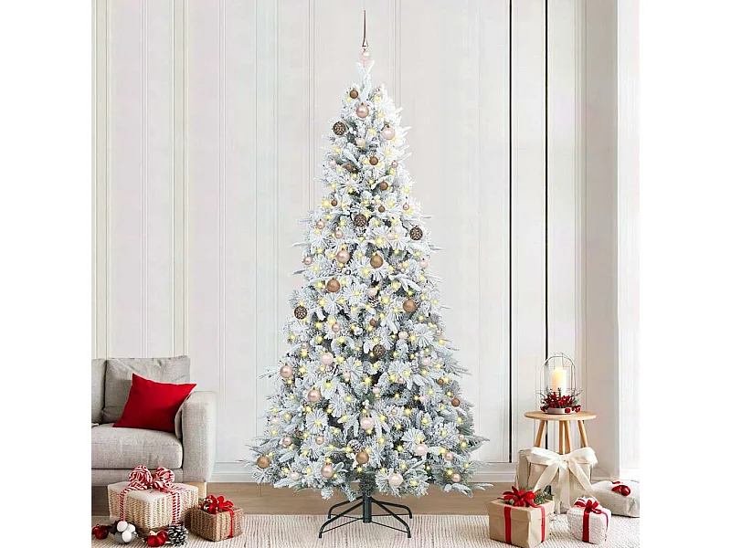 Kunstmatige Hinged Kerstboom met 300 LED Groen 240 cm PE en PVC