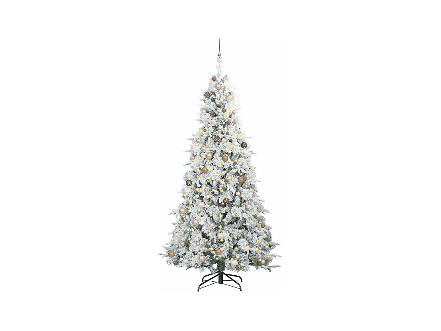 Kunstmatige Hinged Kerstboom met 300 LED Groen 240 cm PE en PVC