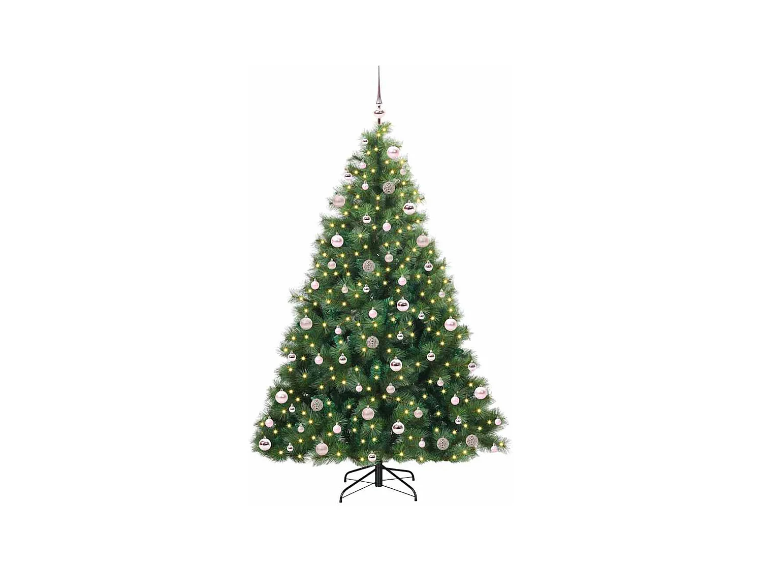 Árbol de Navidad artificial con 300 LED Verde 210 cm PE y PVC