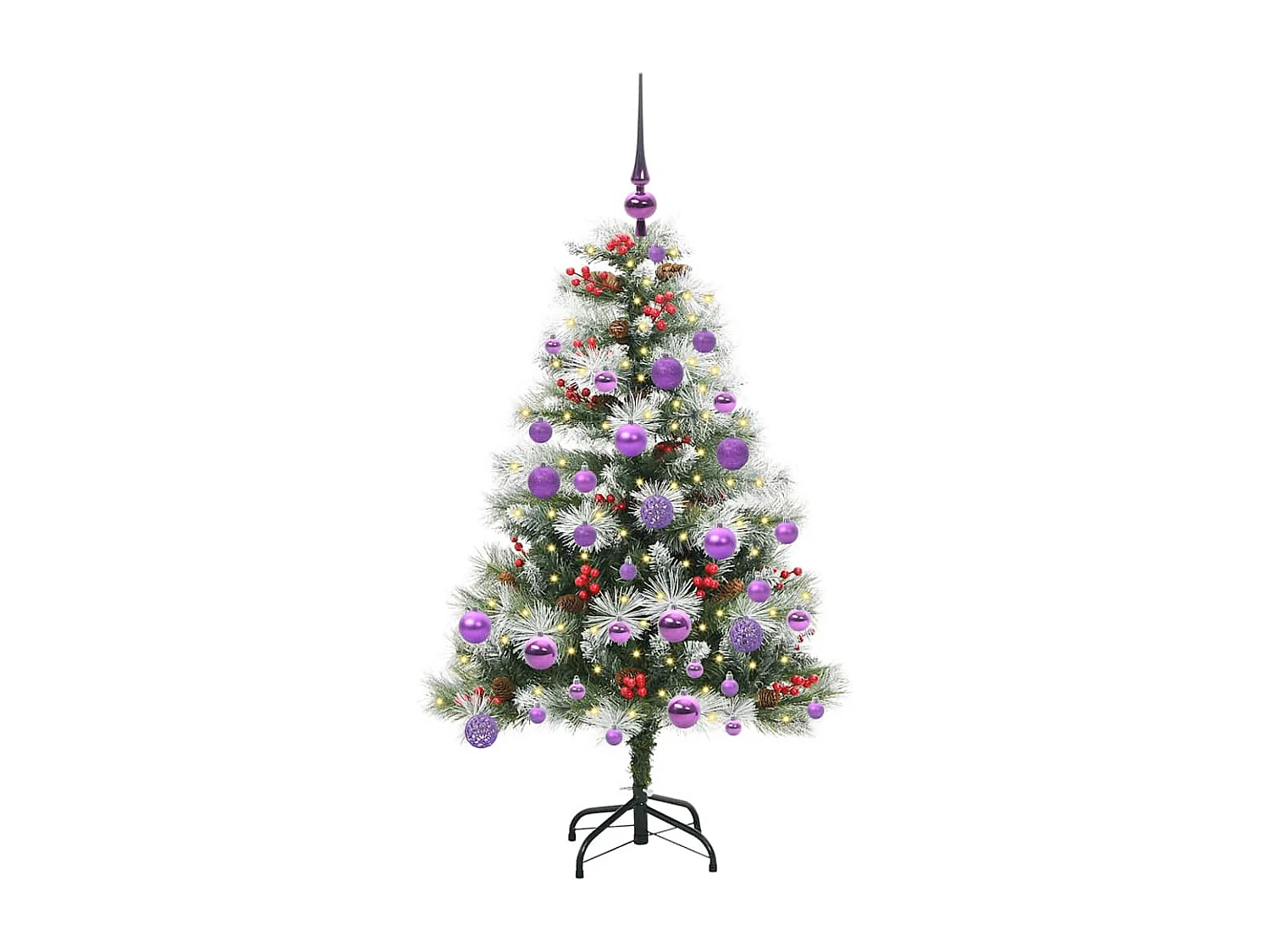 Sapin de Noël artificiel Vert et blanc 120 cm