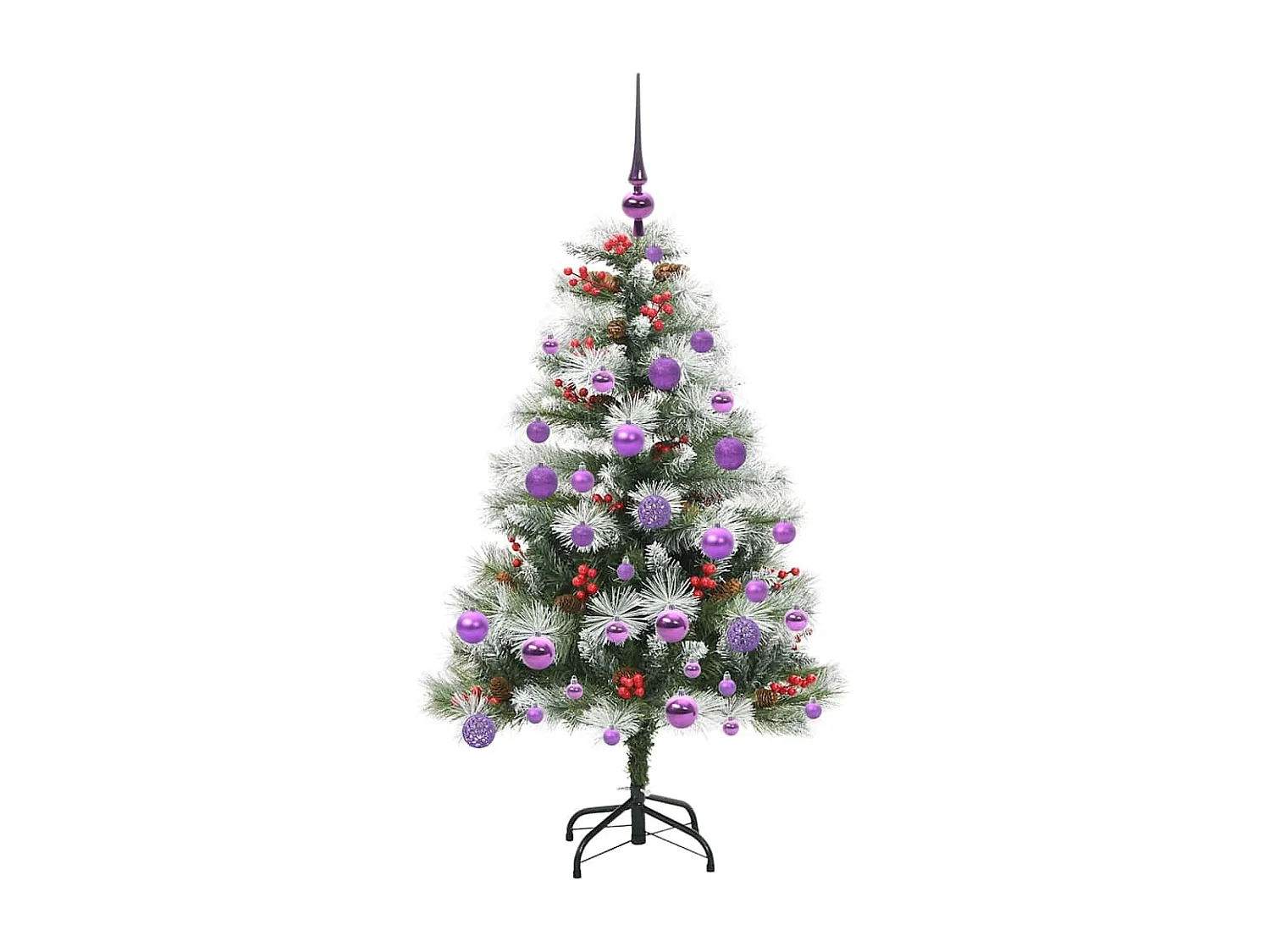 Sapin de Noël artificiel Vert et blanc 120 cm