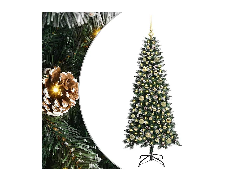 Árbol de Navidad artificial con 150 LED Verde 66 x 66 x 150 cm