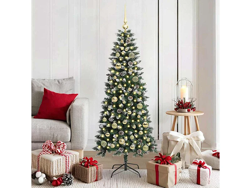 Kunstkerstboom Groen 66 x 66 x 150 cm PVC en Plastic en Staal