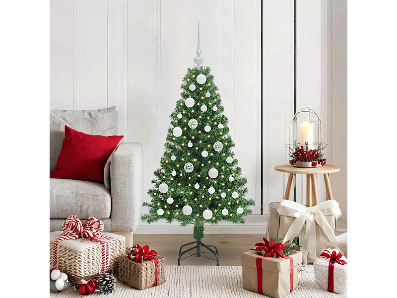 Árvore de Natal Artificial Verde 120 cm PVC, Aço e Plástico