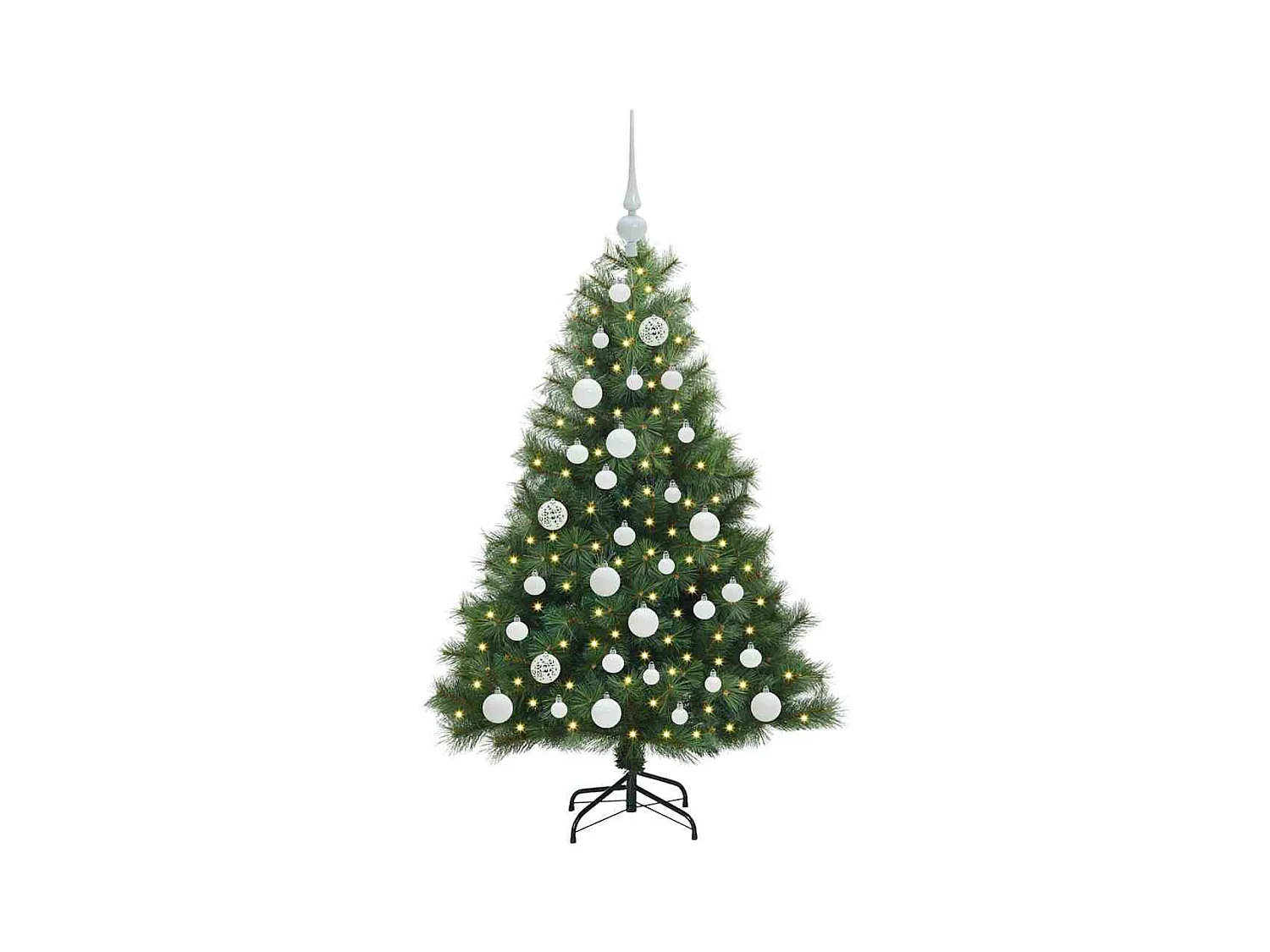 Sapin de Noël artificiel avec 150 LED Vert 120 cm PE et PVC