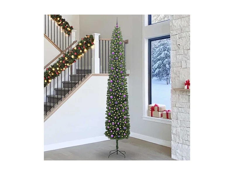 Sapin de Noël artificiel Vert 300 cm PVC et acier et plastique
