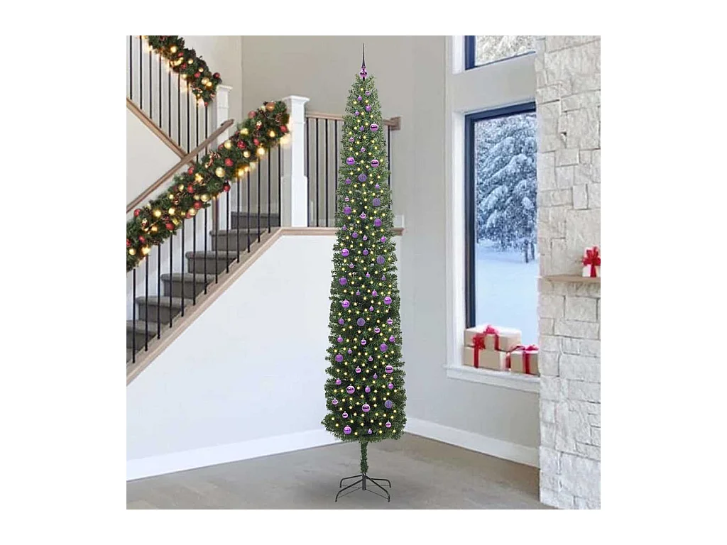 Sapin de Noël artificiel Vert 300 cm PVC et acier et plastique