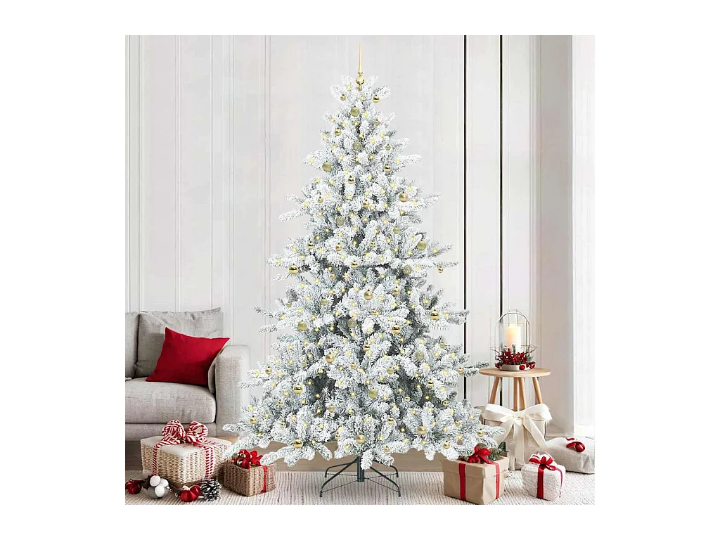 Árbol de Navidad artificial con ramas articuladas 240 cm PVC