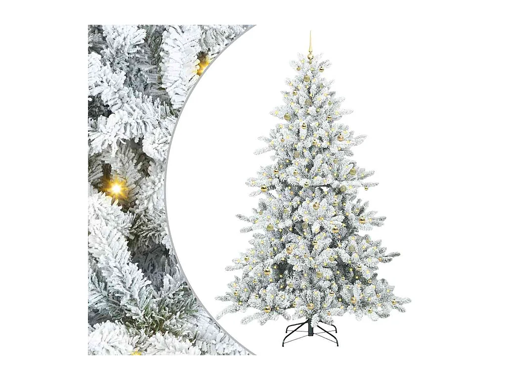Árbol de Navidad artificial con ramas articuladas 240 cm PVC